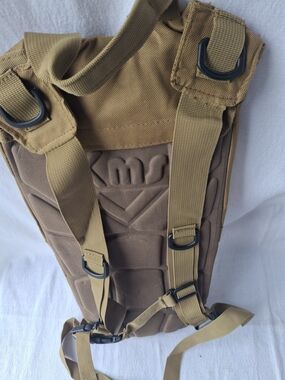 Kms Tactical Brown/Khaki Men’s Backpack Water Carrier with Padded Back Panel